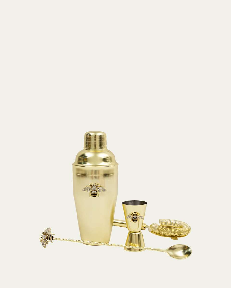 Stripey Bee Cocktail 4-Piece Set